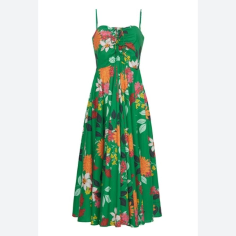 Cara Cara Maidstone Dress -  Punch Floral Green - Picture 11 of 12